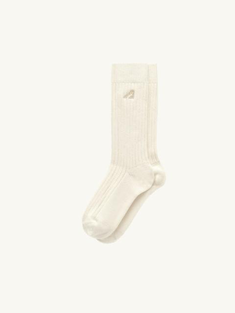 AUTRY UNISEX RIBBED EMBROIDERED LOGO SOCK