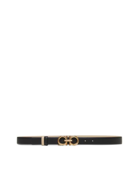 FERRAGAMO Ferragamo Women Black Reversible Gancini Belt