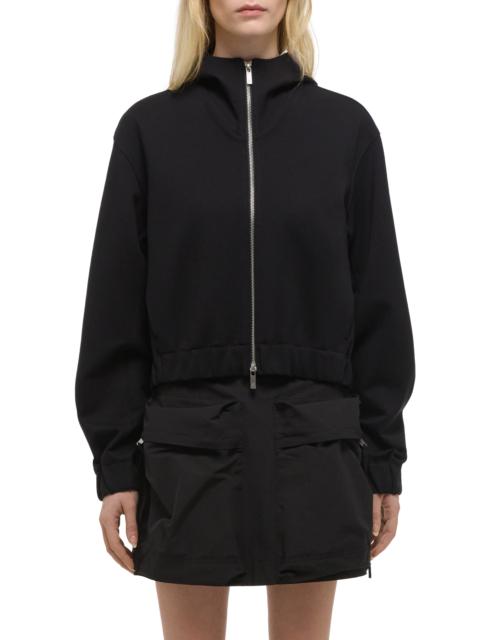 Helmut Lang Helmut Lang Hooded Front Zip Jacket in Black at Nordstrom