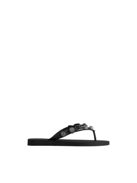 BALENCIAGA BALENCIAGA Cagole $445 Black Thong Sandals New & Authentic (