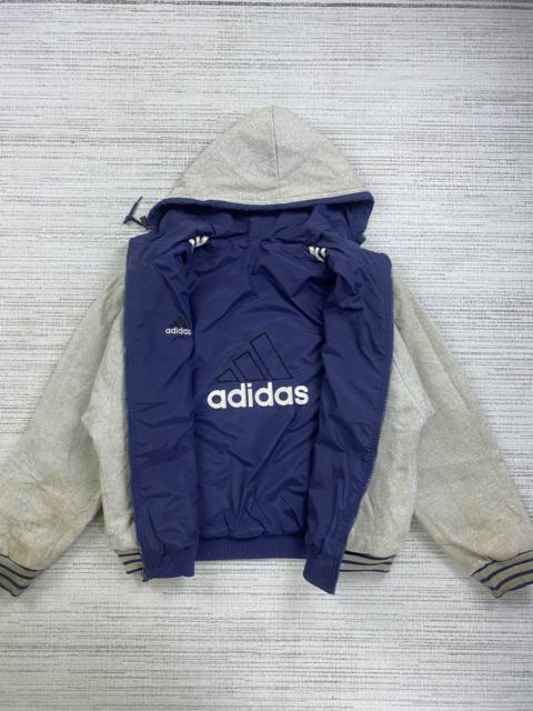 Other Designers Adidas × Vintage - Vintage Y2K Adidas 3 Striped Reversible Hoodie Jacket