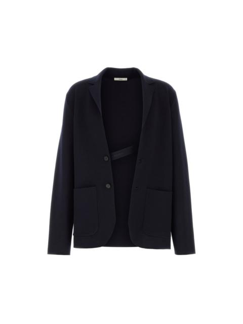 FENDI FENDI Blue Stretch Wool Blend Blazer New & Authentic (Men's