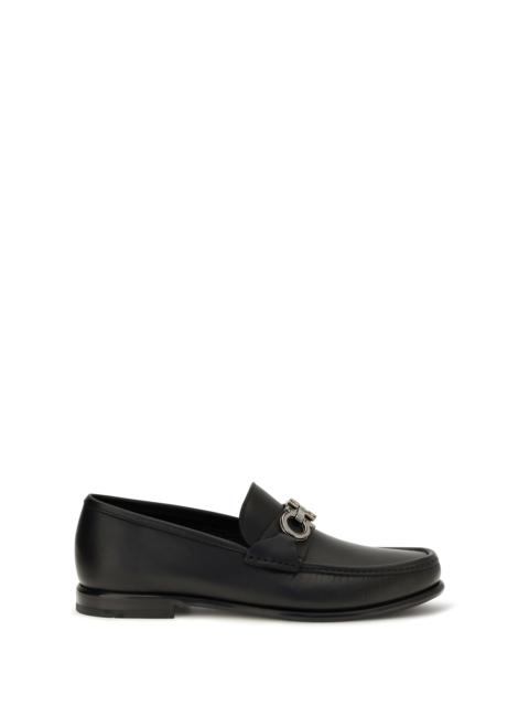 FERRAGAMO Ferragamo Gancini Ornament Loafers Black Men