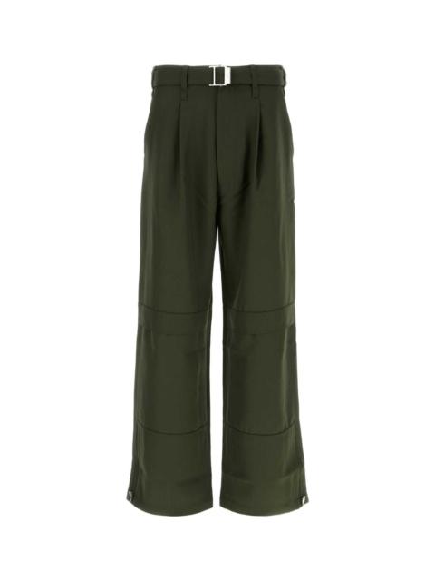 Ami Men Army Green Wool Pant