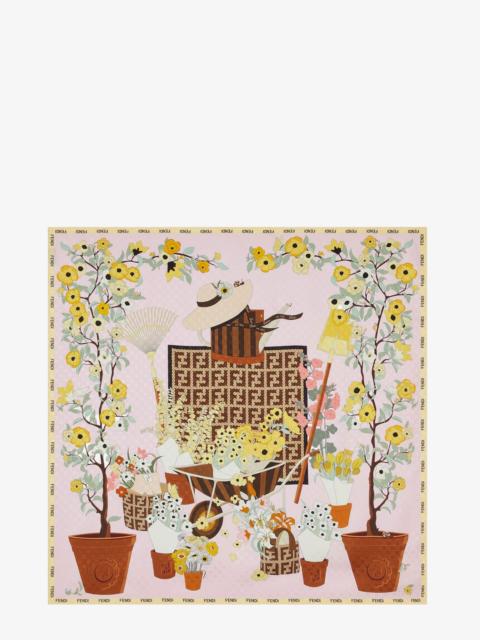 FENDI Fendi Silk Scarf With Gardening Print