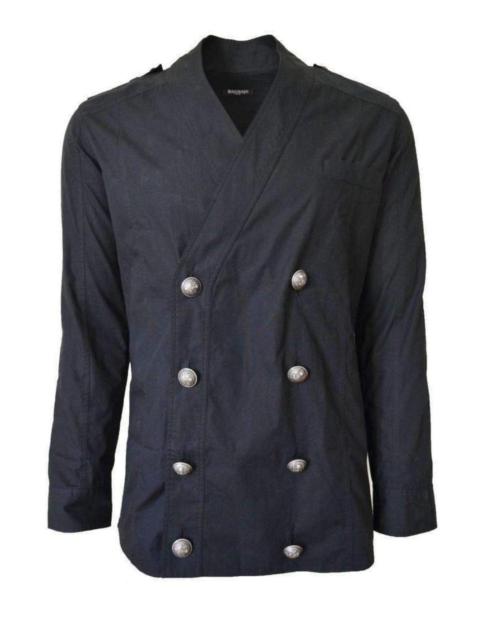 Balmain Black Shirt Double-breasted Jacket