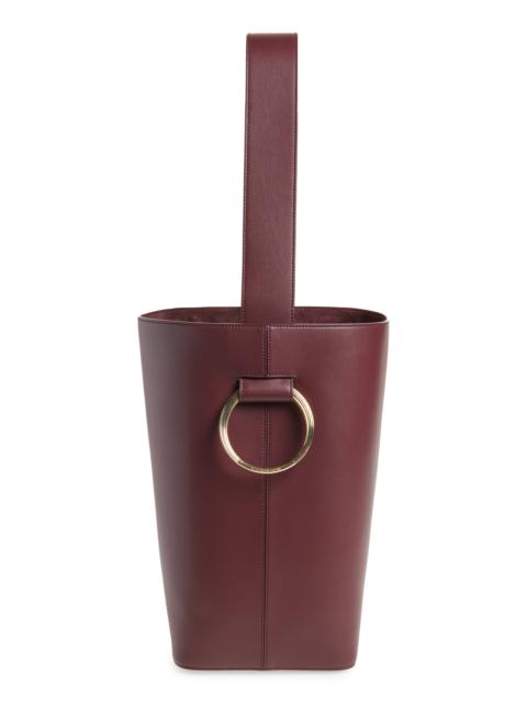 Victoria Beckham Victoria Beckham Dia Leather Bucket Bag in Burgundy at Nordstrom