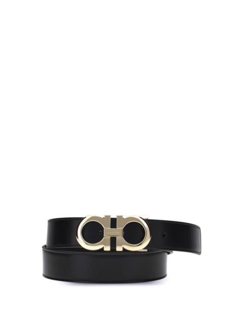 FERRAGAMO Ferragamo Gancini Leather Belt Nero