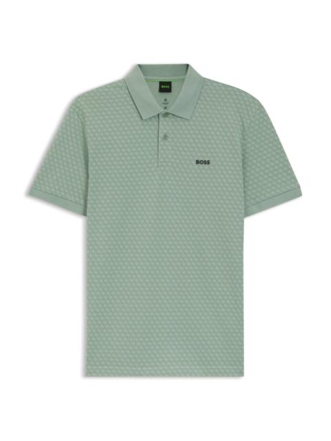 BOSS PRINTED POLO SHIRT IN COTTON PIQUÉ