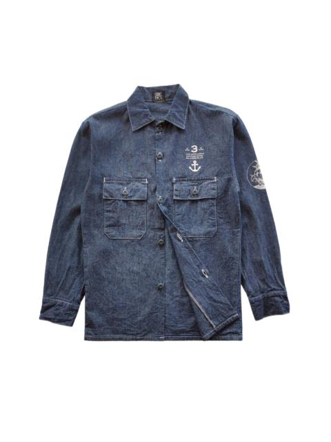 Other Designers Gung Ho Denim Workshirt Military Marine Vintage Style