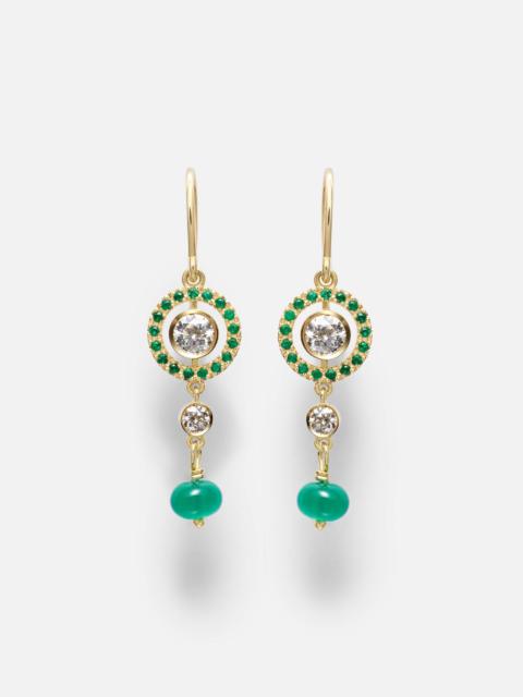 ILEANA MAKRI Orbit 18kt gold drop earrings with gemstones