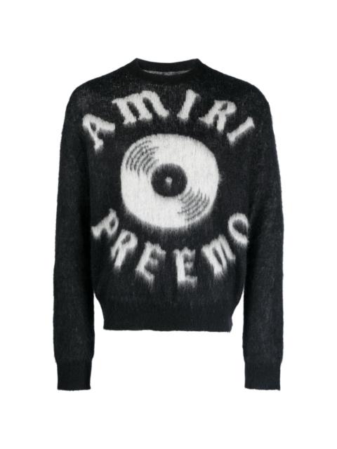 AMIRI brushed-effect logo-print jumper