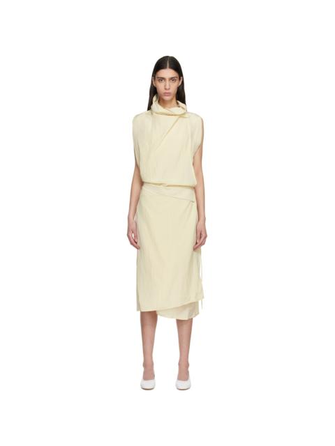LE17SEPTEMBRE Off-White Celia Wrap Midi Dress