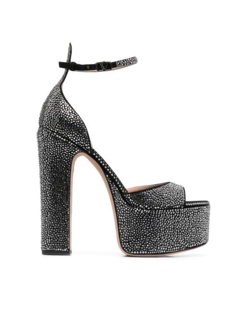 Valentino Valentino Garavani 170Mm Crystal-Embellished Platform Sandals