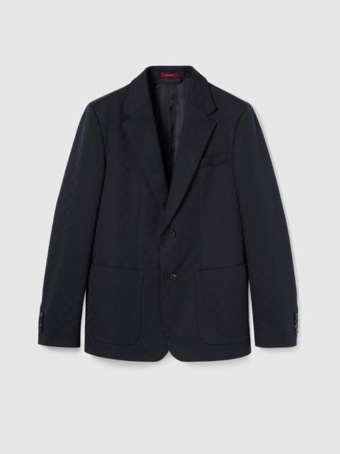 GUCCI GG cotton gabardine jacquard jacket