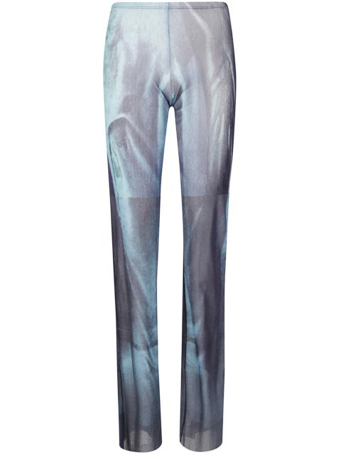 Jean Paul Gaultier Women Mesh Trouser Printed "Water"
