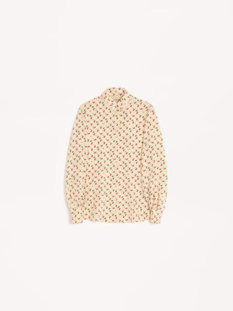 Valentino CREPE DE CHINE SHIRT WITH CHERRYFIC PRINT