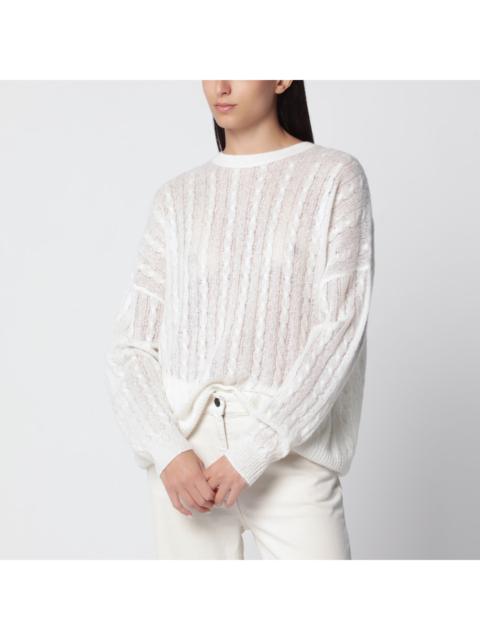 LISA YANG Lisa Yang Cream Cable-Knit Amabel Cashmere-Silk Sweater Women