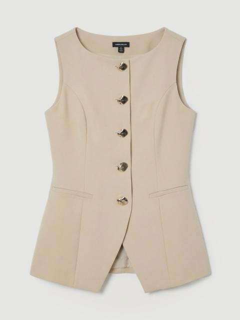 KAREN MILLEN Compact Essential Button Detail Waistcoat