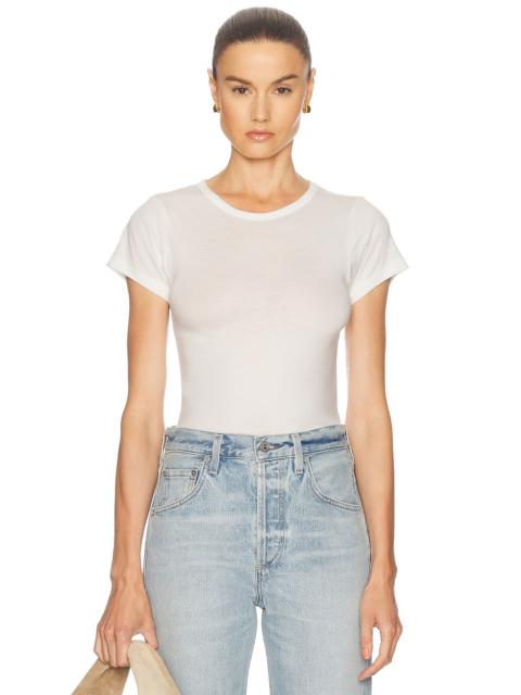 ÉTERNE Fitted Crewneck Short Sleeve Top