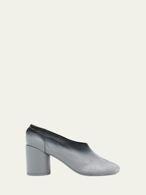 MM6 Maison Margiela Ombre Leather Anatomic Block-Heel Pumps