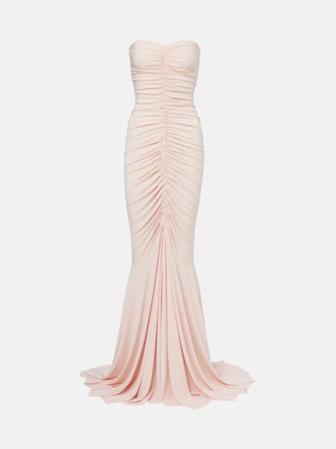 NORMA KAMALI Ruched strapless gown