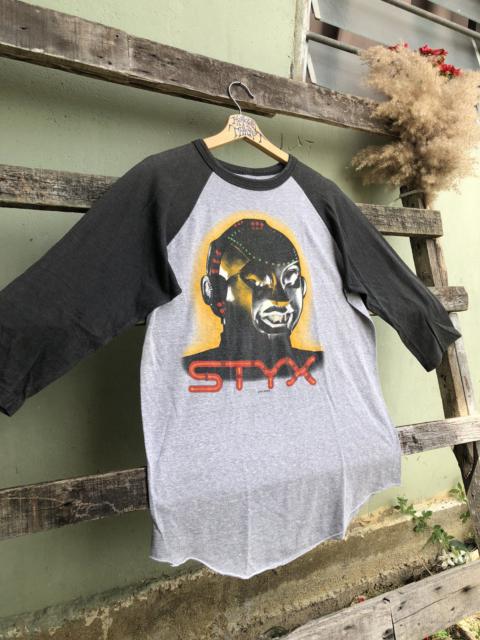 Other Designers Tour Tee - Vintage Styx 3 Quarter Kilroy Was Here Tour 1983