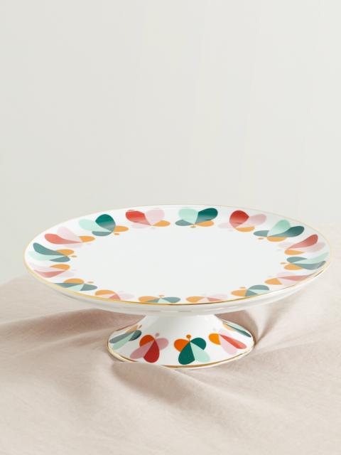La DoubleJ Gold-plated Porcelain Cake Stand