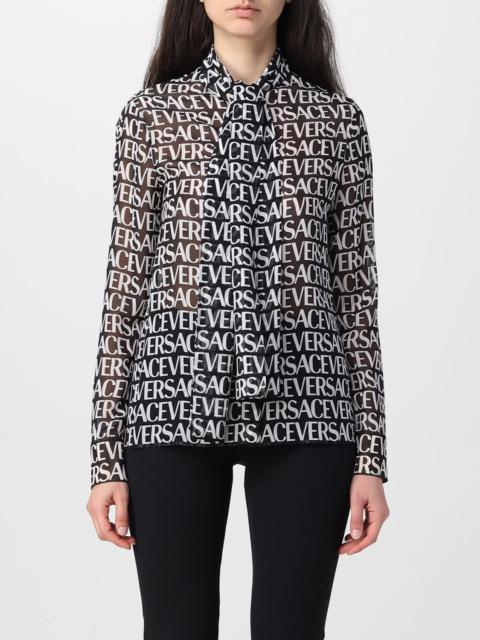 Versace Women Printed Crepe Shirt