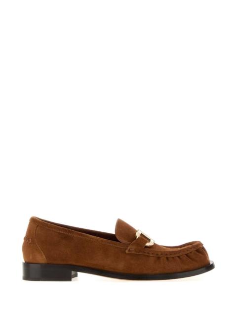 FERRAGAMO Salvatore Ferragamo Women Camel Suede Maryan Loafers