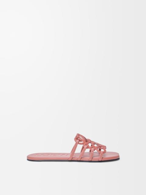 Loewe Petal Anagram slide in rhinestone-embellished suede