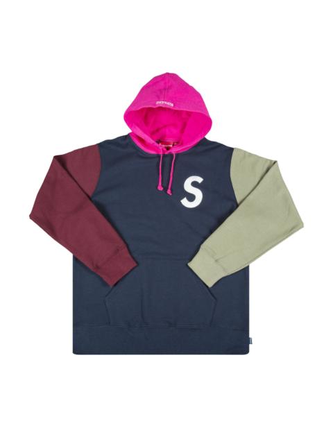 Supreme Supreme S Logo Colorblocked Hooded Sweatshirt 'Navy'