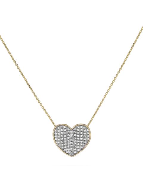 STONE AND STRAND Sparkle Heart Diamond Necklace