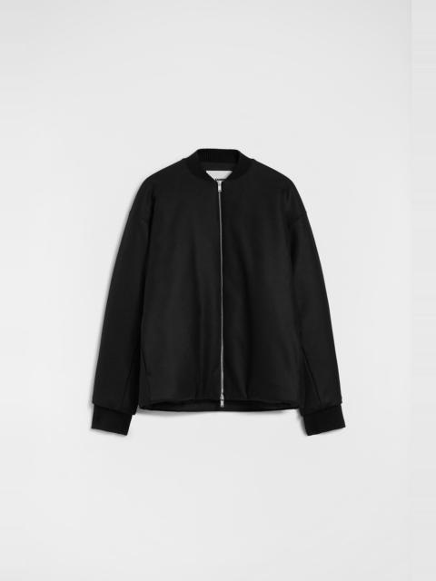 Jil Sander Wool Melton Padded Bomber Jacket