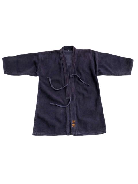 Other Designers Kiriko Made - Vintage Indigo Hanten Kendo Cotton Waffle Weave Jacket