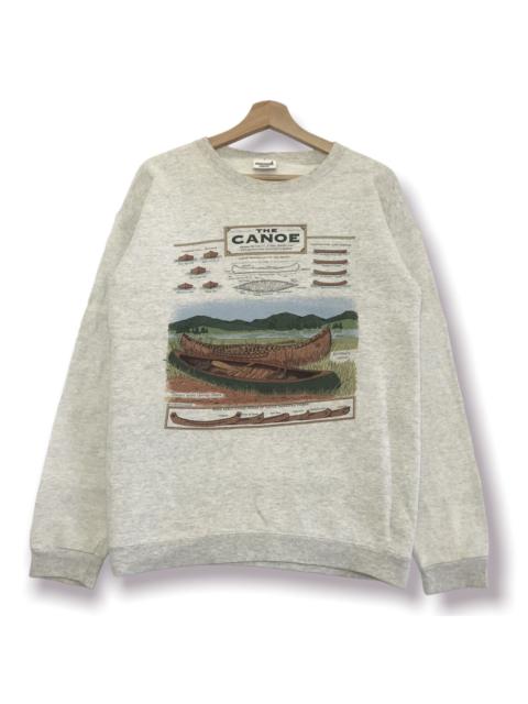 Other Designers Vintage Sweatshirt Classic Wood Canvas THE CANOE Size M