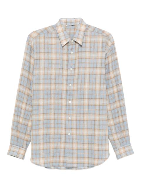 AURALEE Auralee Men Checked Wool Shirt