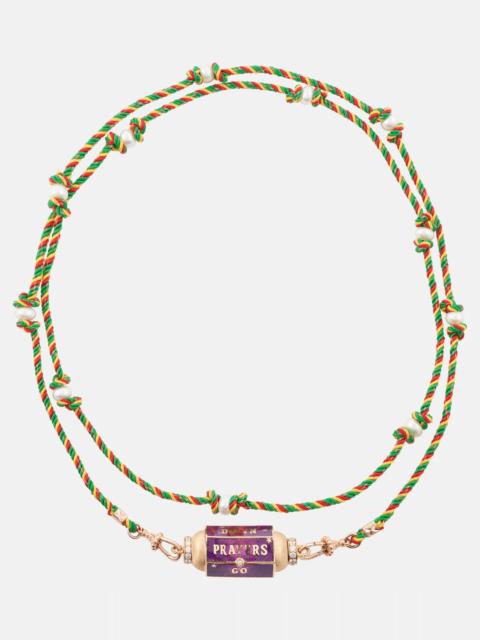 MARIE LICHTENBERG Players Box 18kt gold locket necklace with diamonds