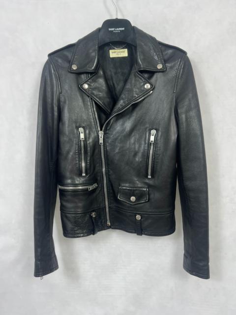 SAINT LAURENT Saint Laurent SLP15FW Original L01 Black Motorcycle Leather Jacket