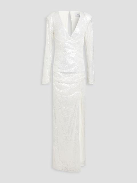 Other Designers Stardust sequined tulle gown