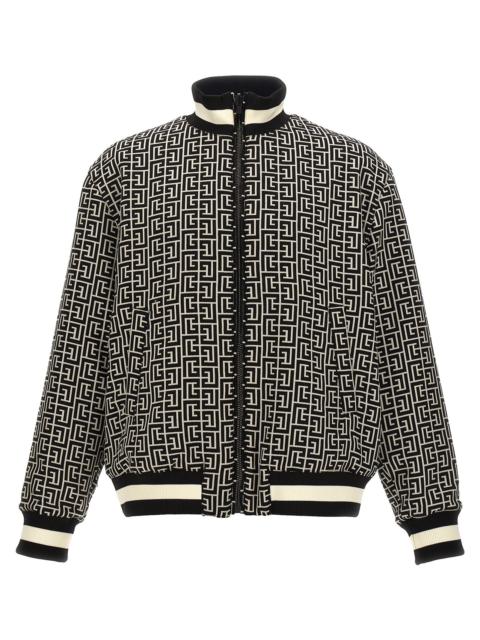 Balmain Men 'Monogram' Reversible Bomber Jacket