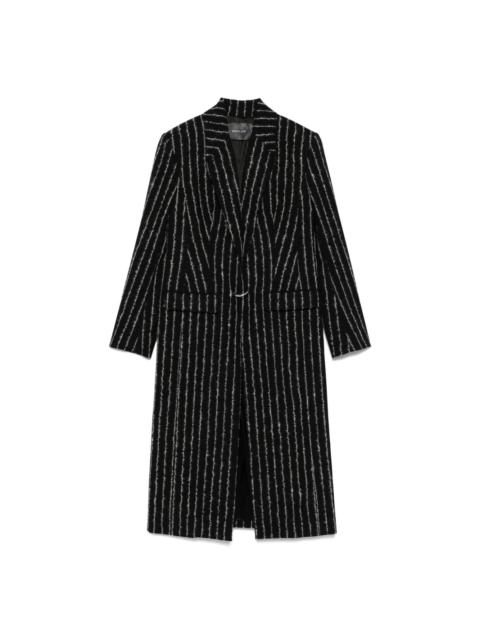 MUGLER pinstripe wool coat