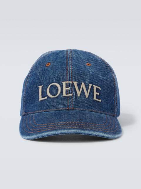 Loewe Logo denim baseball cap