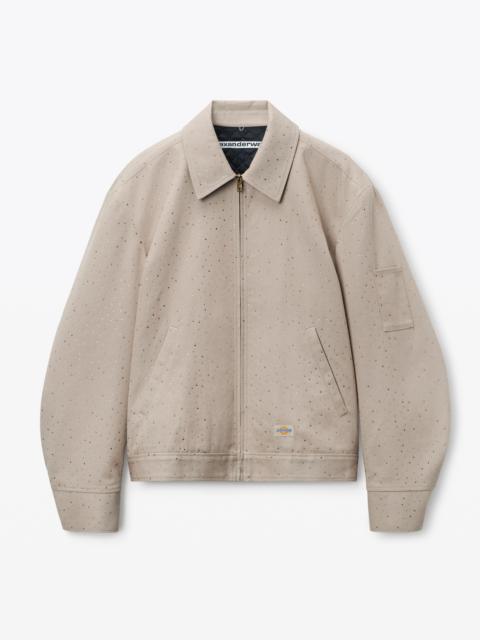 Alexander Wang Crystal Hotfix Workwear-Inspired Jacket