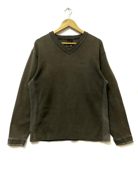 Nike Vintage Nike V-Neck Sweatshirt Olive Green