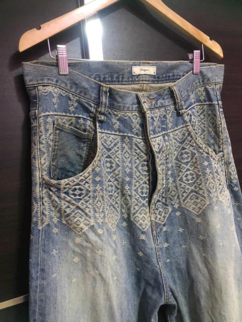Other Designers If Six Was Nine × Iroquois Japan × Japanese Brand - 🔥Iroquois Cross Art Design Pants Buckle Back Jeans