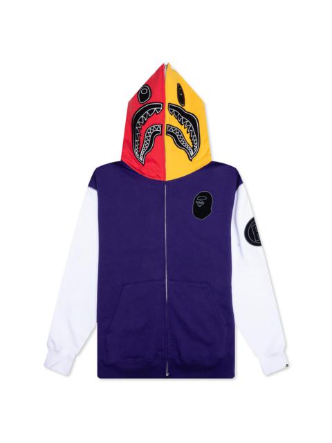 A BATHING APE® SHARK FULL ZIP HOODIE US - NAVY
