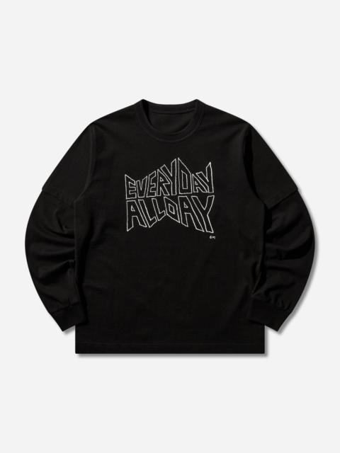 sacai Men's geoff sacai Print Longsleeve T-Shirt Black