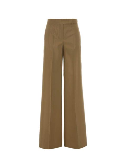 Max Mara Max Mara Women Camel Wool Blend Wide-Leg Bronte Pant