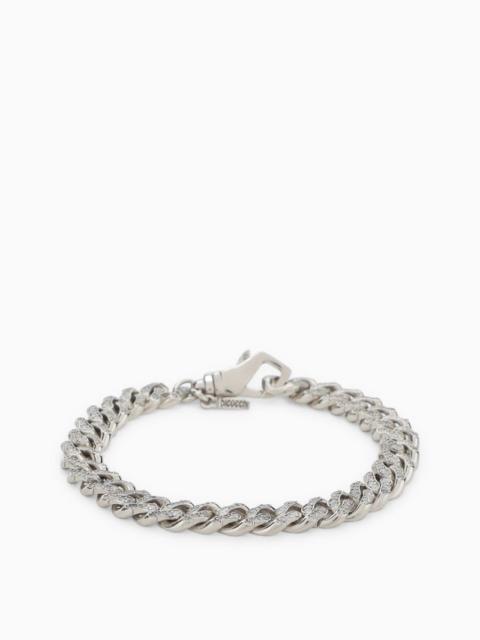 Other Designers Emanuele Bicocchi Sterling Silver 925 Chain Bracelet With Small Crystals Men